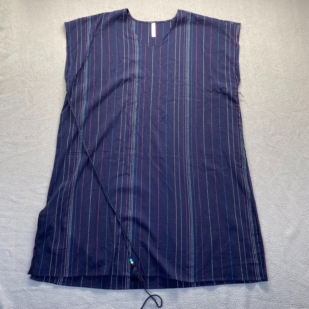 Lane Bryant Womens Navy Blue Striped Dress,Size 10/12,Tunic,Hippi - Picture 3 of 10